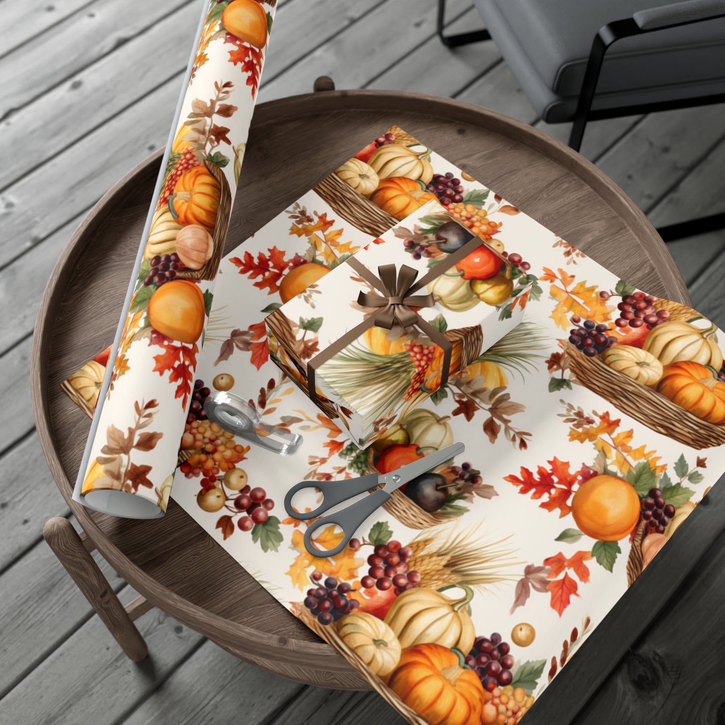 Fall Wrapping Paper Thanksgiving Gift Wrap Papers