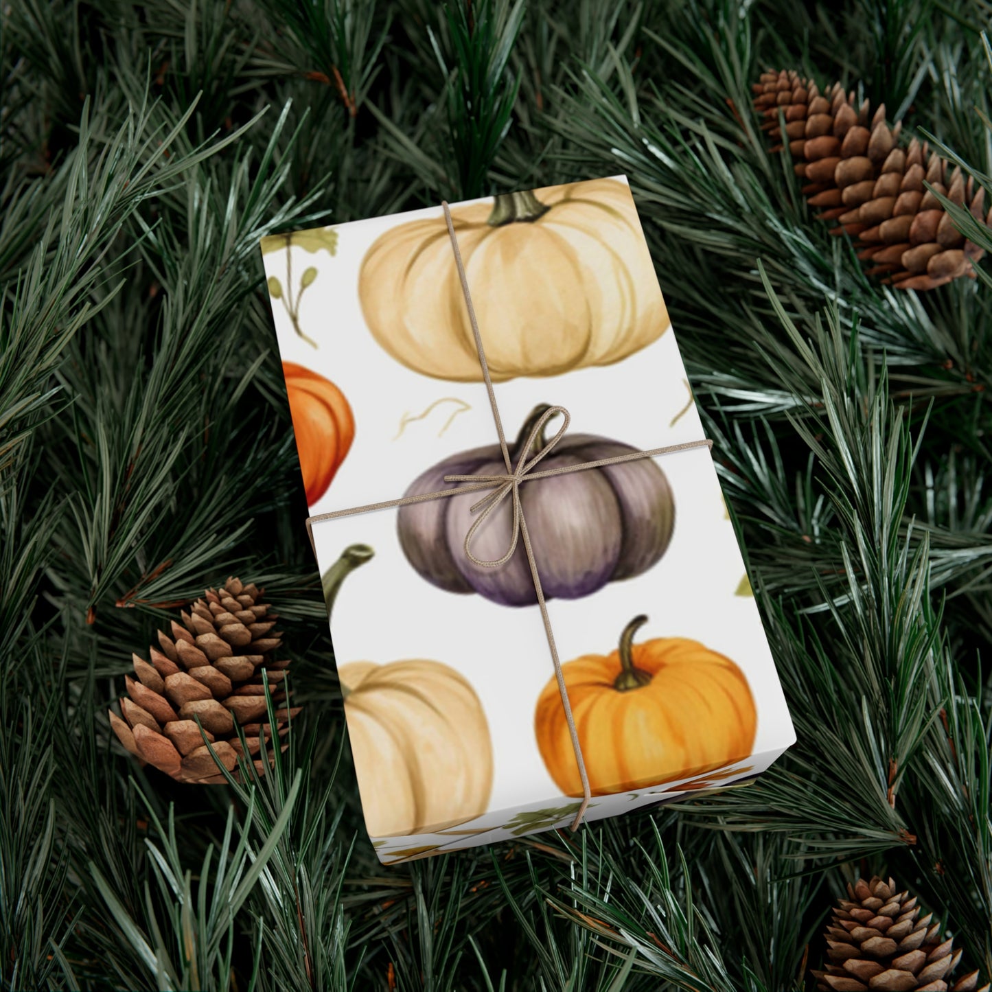 Fall Wrapping Paper Multi-Colored Pumpkins Gift Wrap Papers