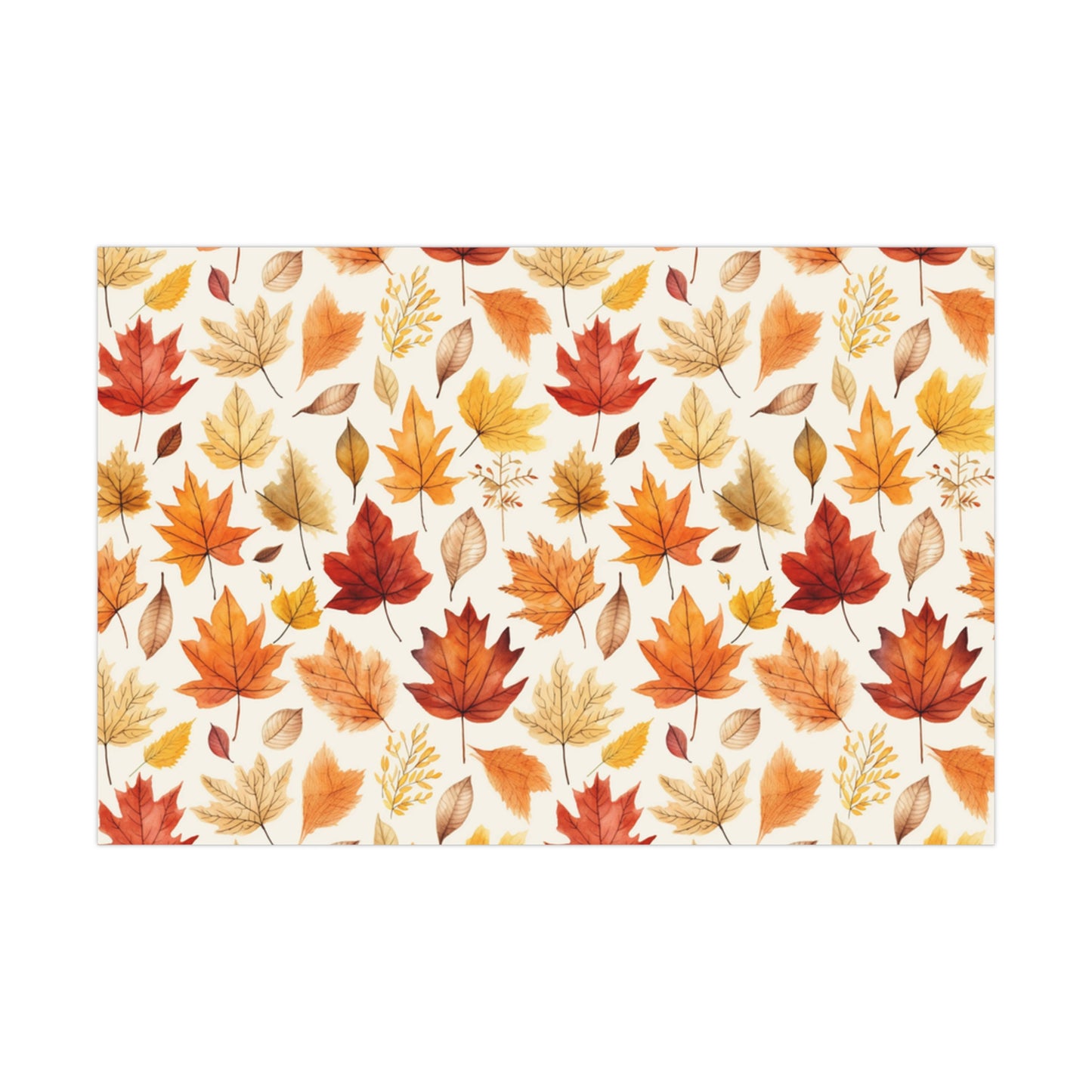 Fall Wrapping Paper Autumn Leaves Gift Wrap Papers