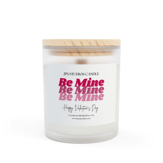 Be Mine Valentine’s Day Frosted Glass Candle
