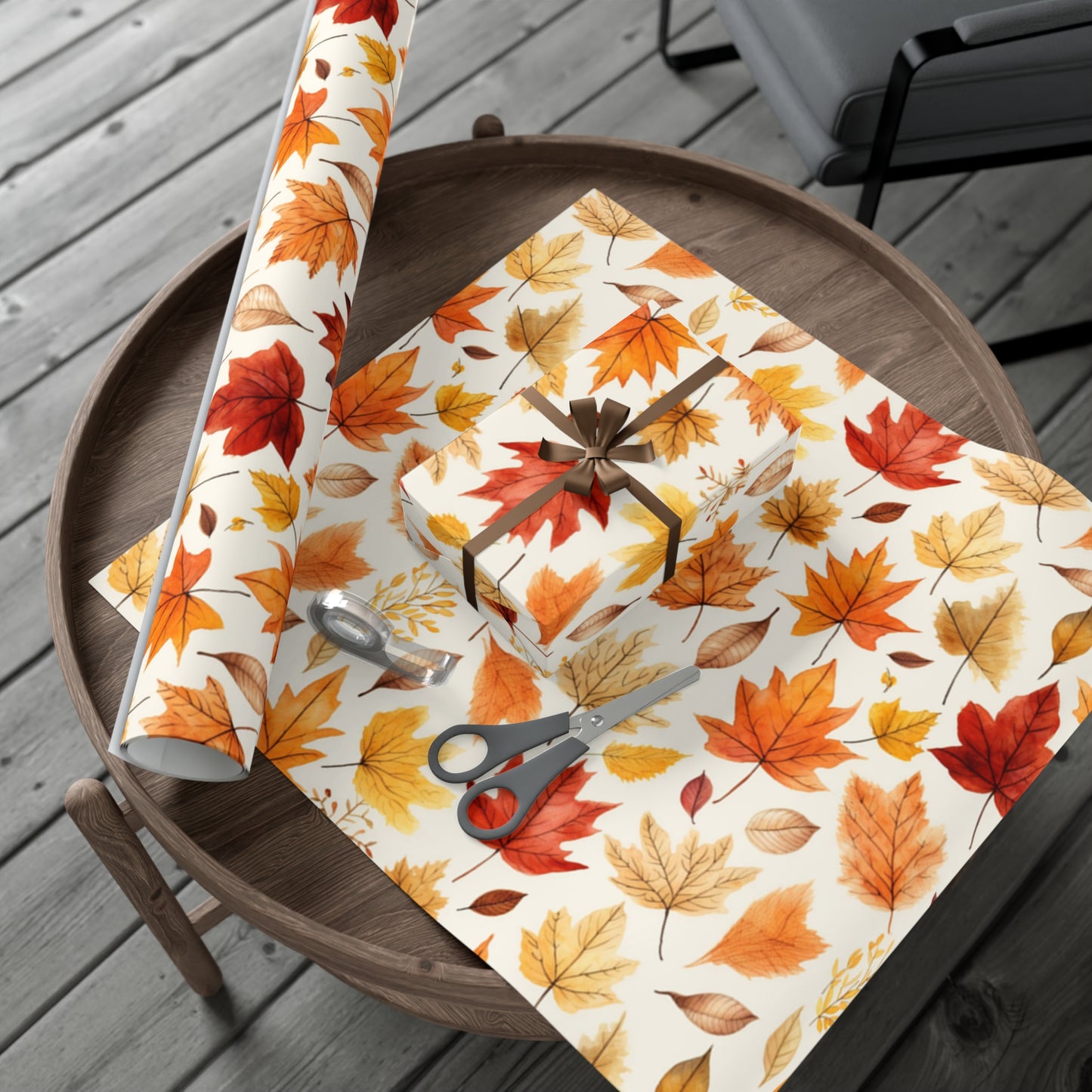 Fall Wrapping Paper Autumn Leaves Gift Wrap Papers