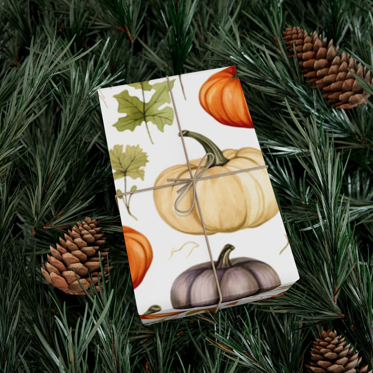 Fall Wrapping Paper Multi-Colored Pumpkins Gift Wrap Papers