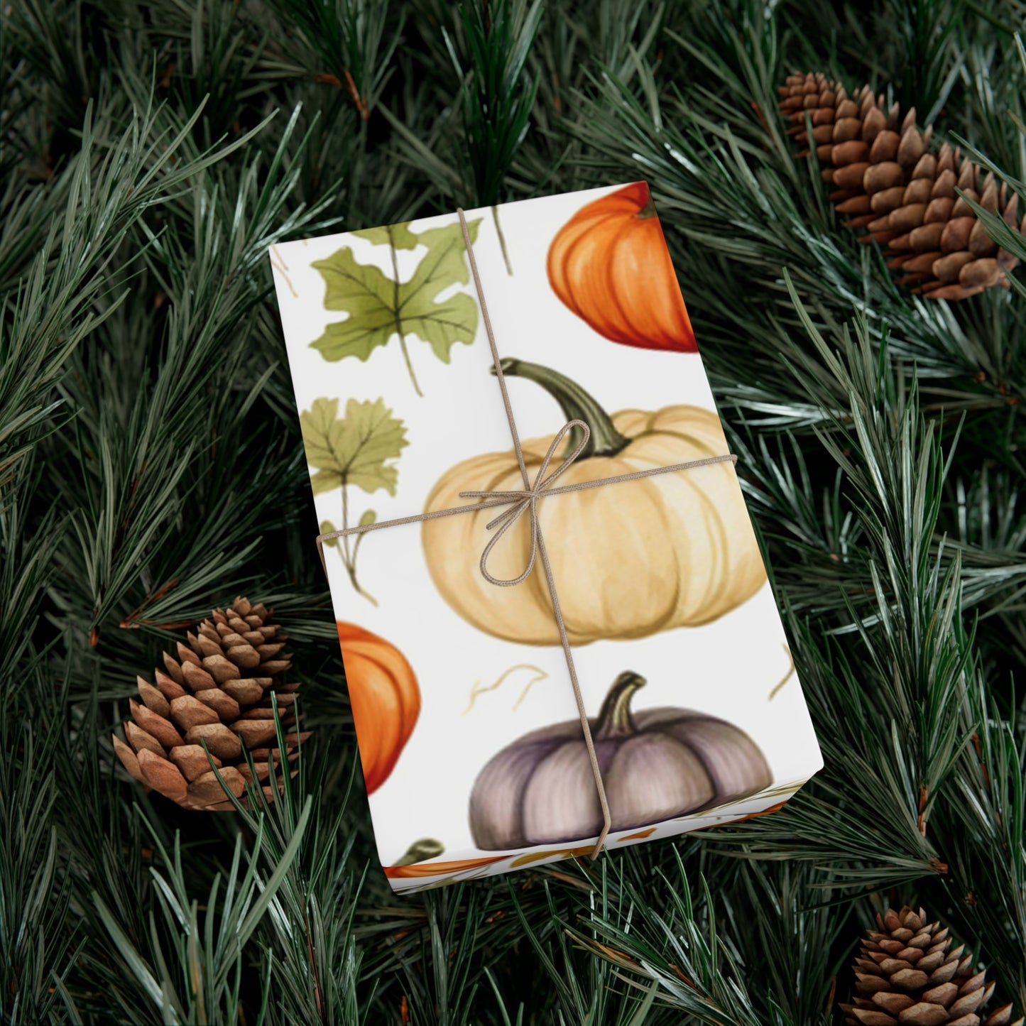 Fall Wrapping Paper Multi-Colored Pumpkins Gift Wrap Papers