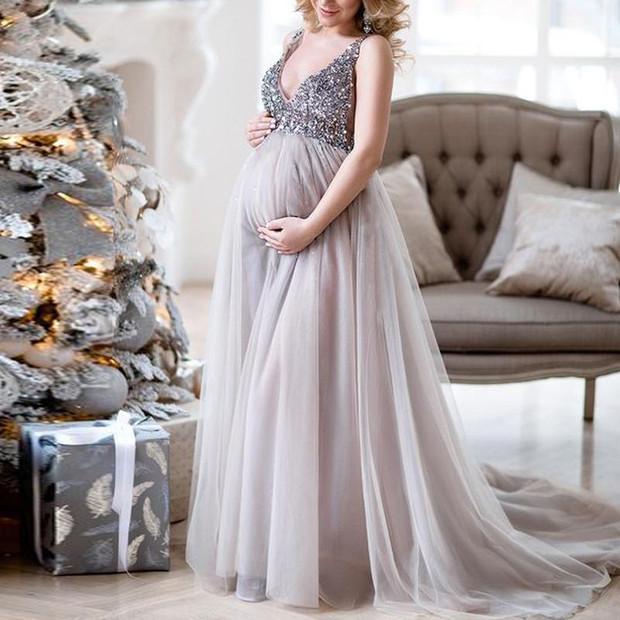 Sexy V-Neck Sling Maternity Dress