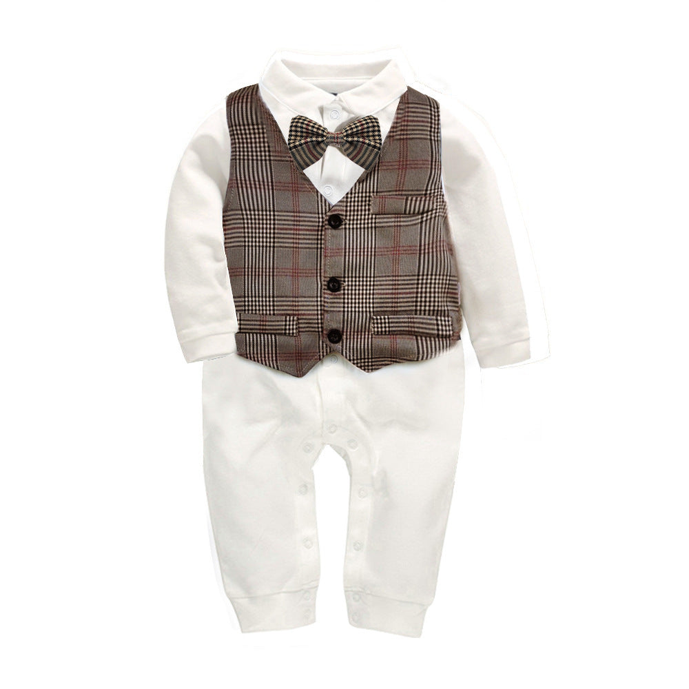 Boys Gentleman English Vest Pants Suit Dress