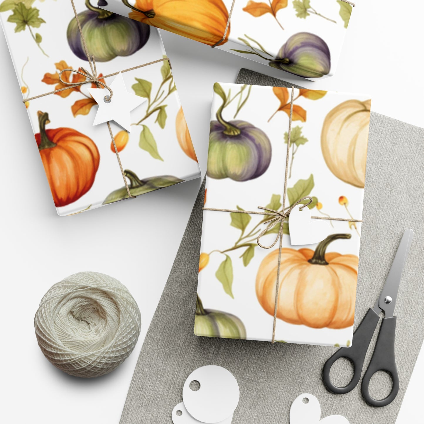 Fall Wrapping Paper Multi-Colored Pumpkins Gift Wrap Papers