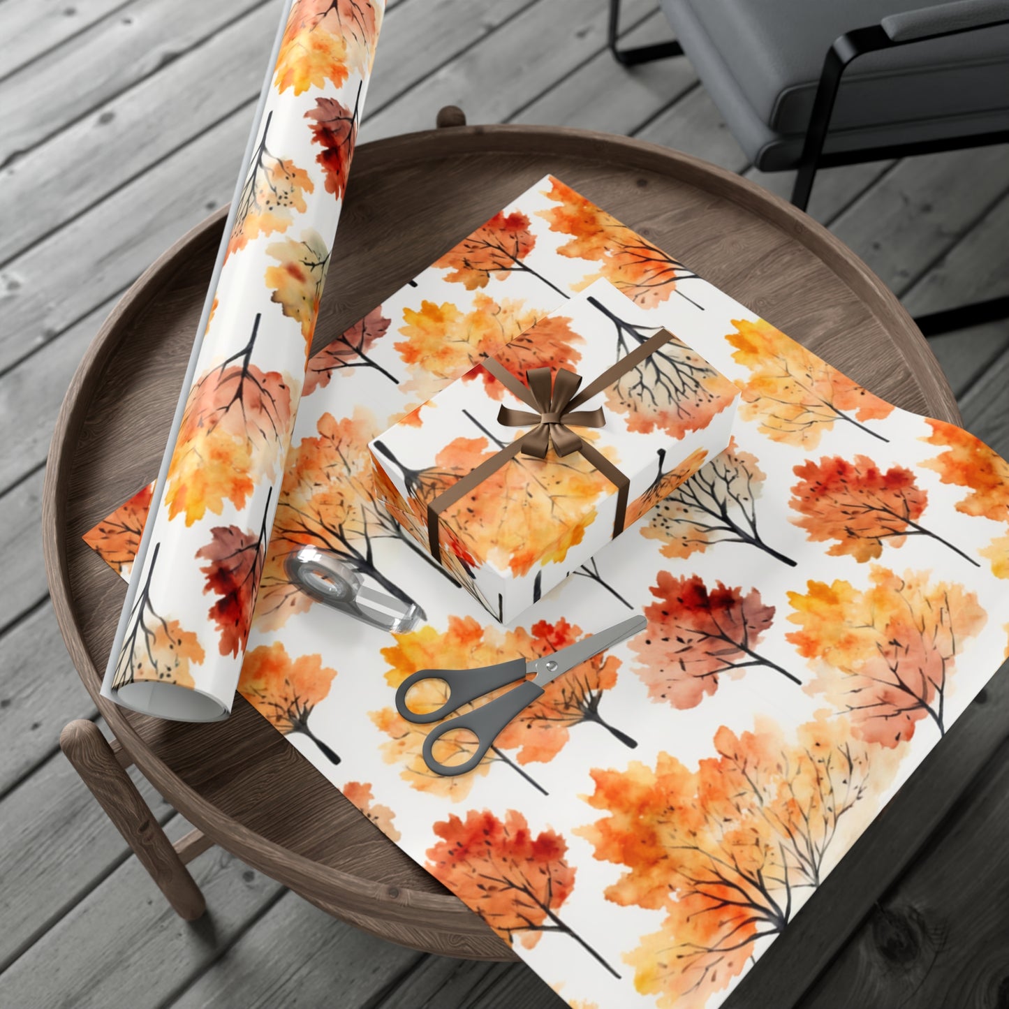 Fall Wrapping Paper Fall Trees Gift Wrap Papers