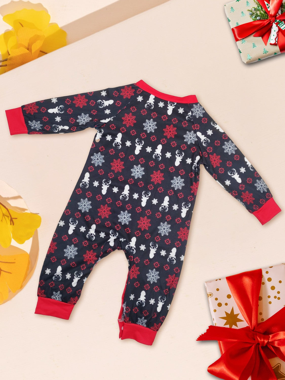 Reindeer Graphic Top and Pants Set