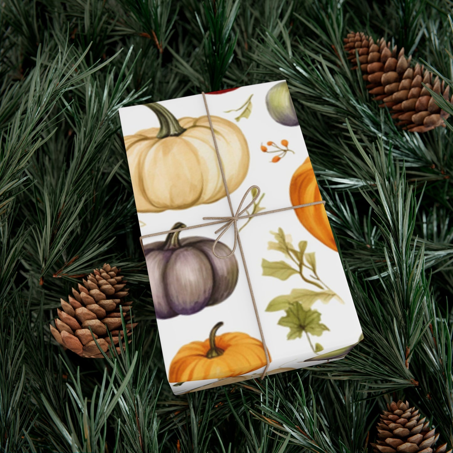 Fall Wrapping Paper Multi-Colored Pumpkins Gift Wrap Papers