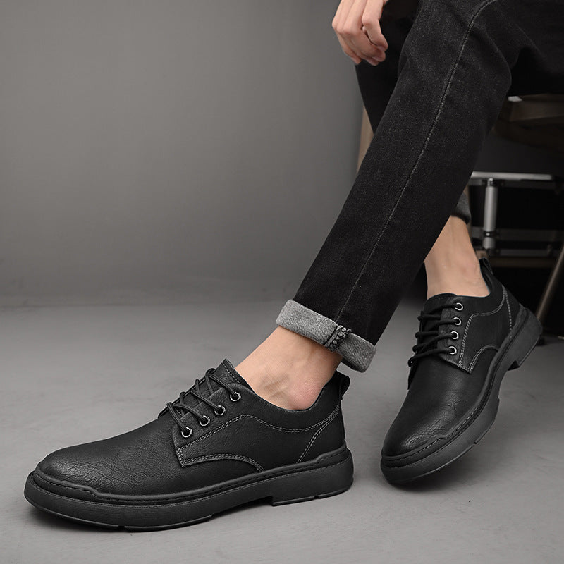 Simple Youth Retro Low-top Brogue Casual Shoes