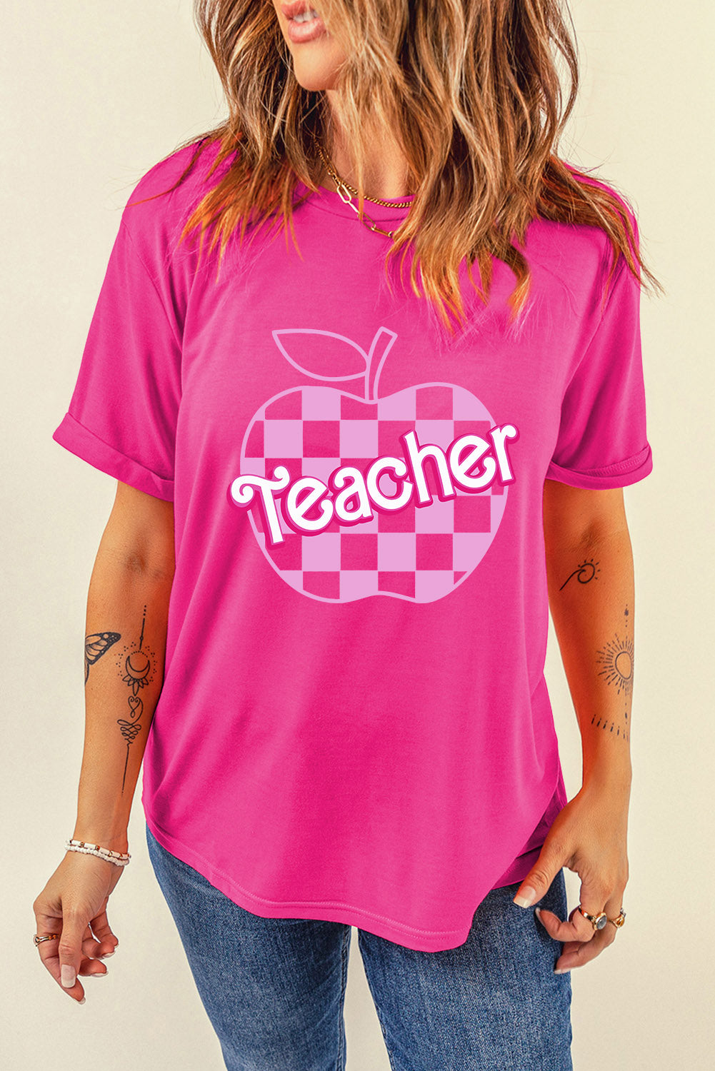 Teacher Round Neck Short Sleeve T-Shirt