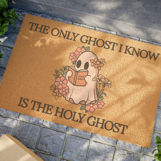 Fall Halloween Ghost Religious Doormat