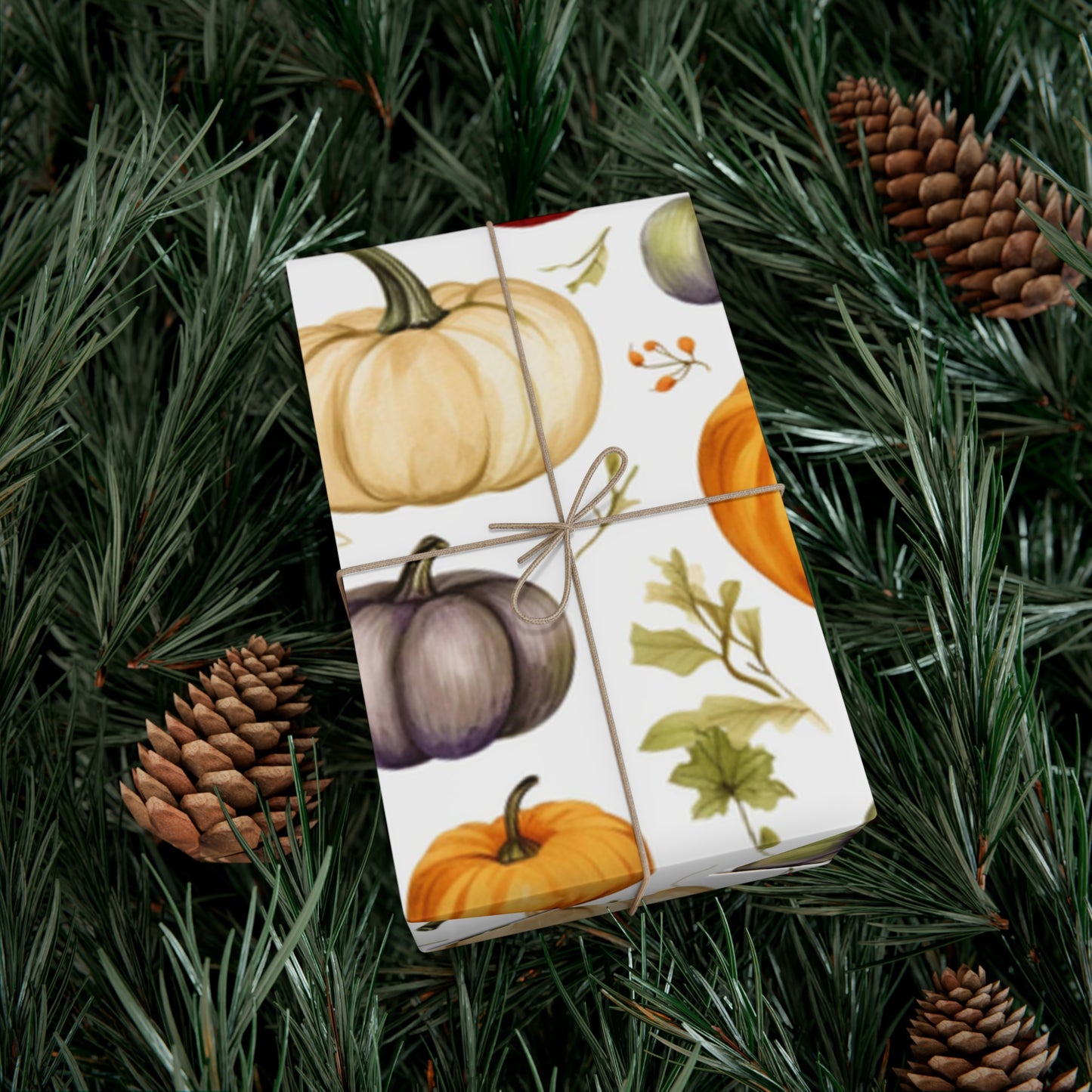 Fall Wrapping Paper Multi-Colored Pumpkins Gift Wrap Papers