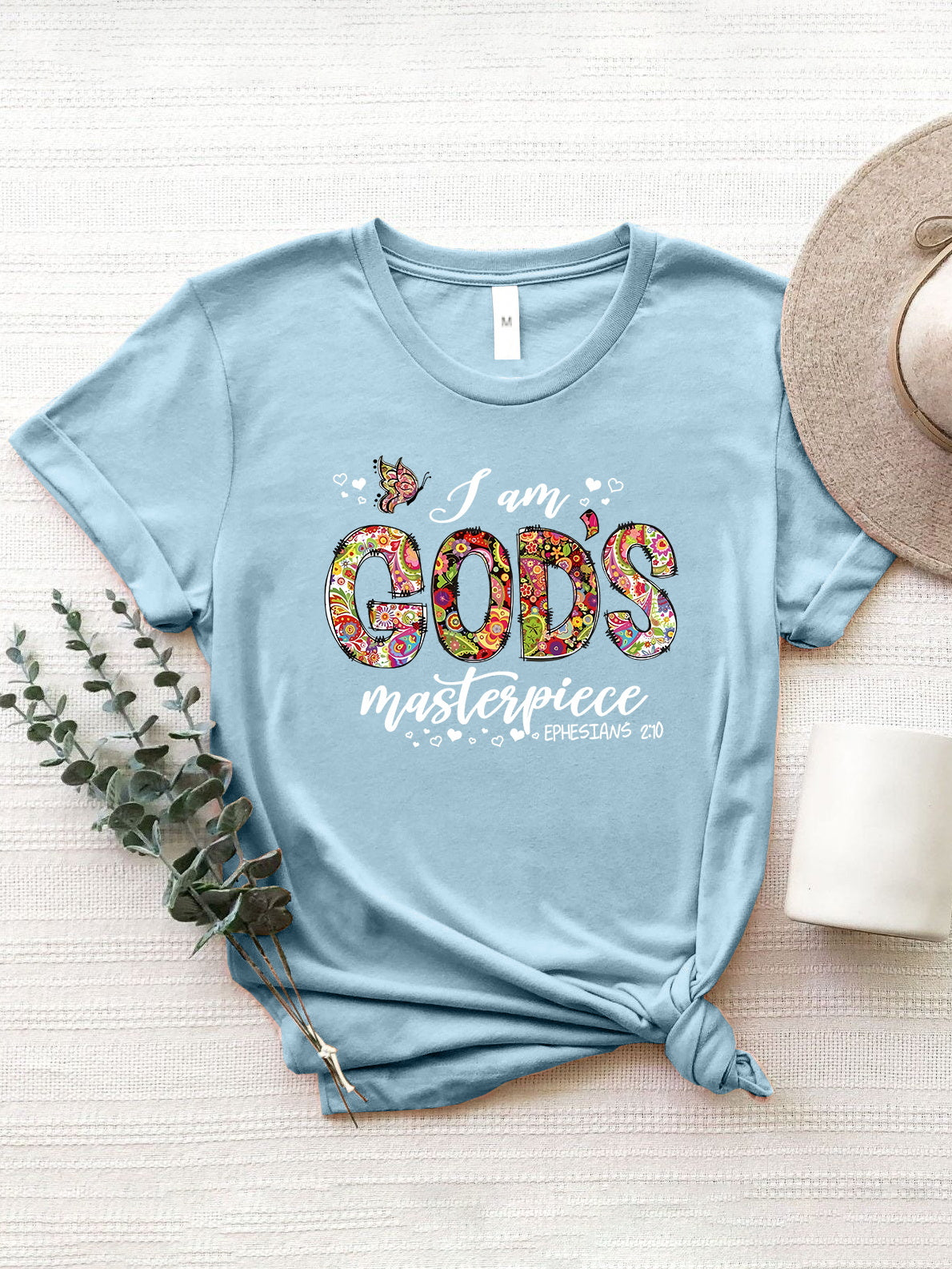 I am God’s Masterpiece Graphic Round Neck Short Sleeve T-Shirt