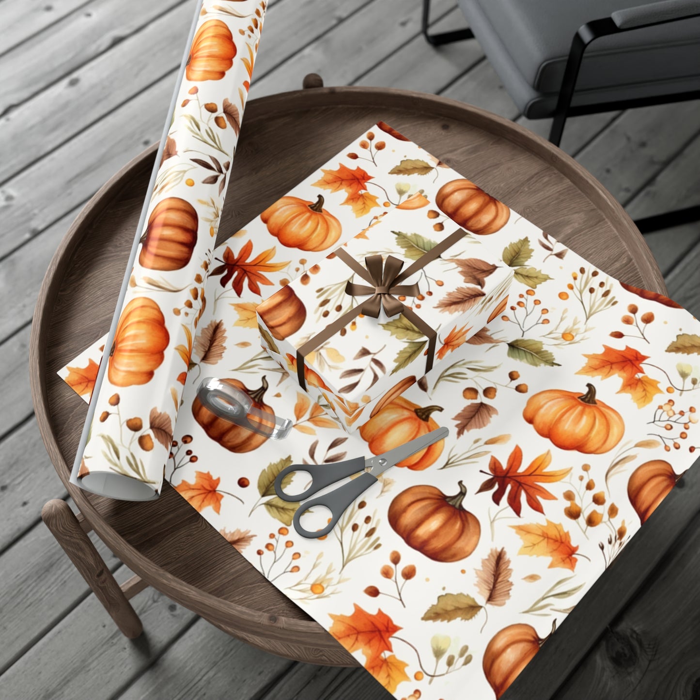 Fall Wrapping Paper Fall Pumpkins Gift Wrap Papers