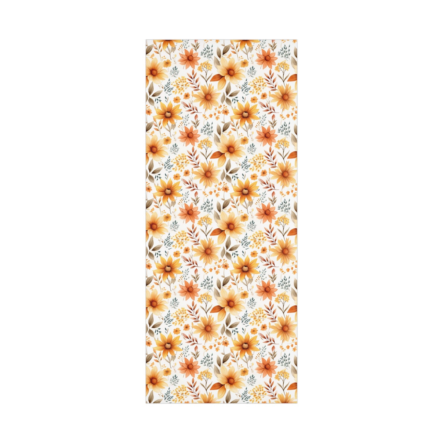 Fall Wrapping Paper Autumn Flowers Gift Wrap Papers