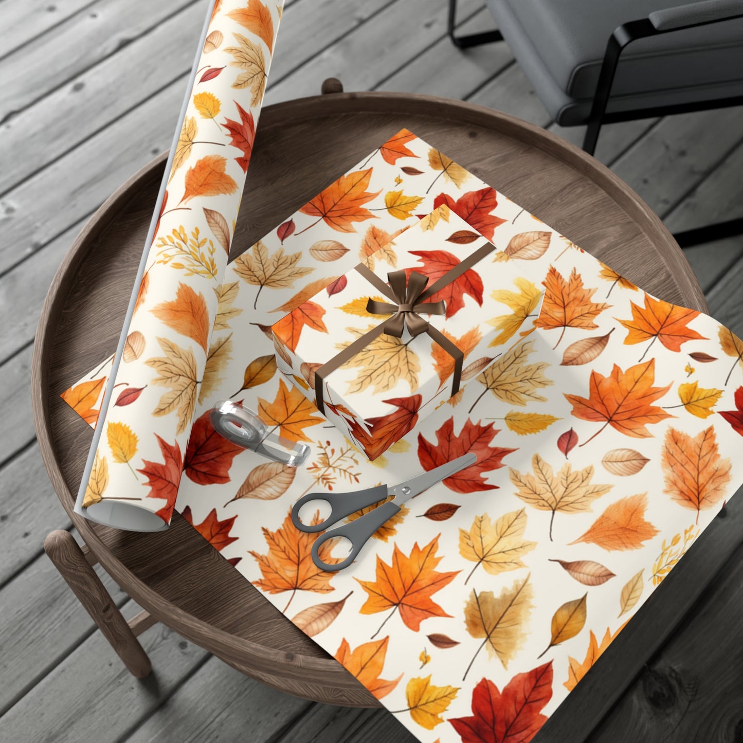 Fall Wrapping Paper Autumn Leaves Gift Wrap Papers