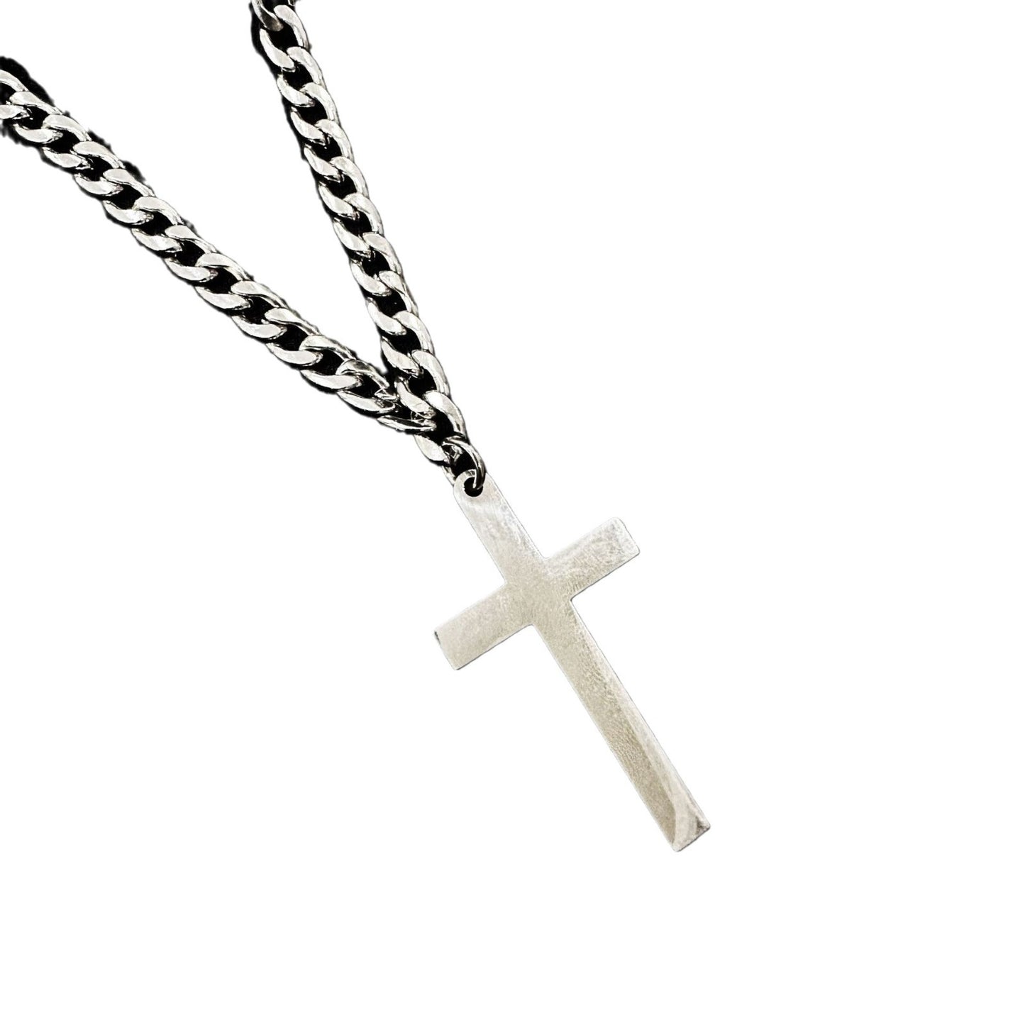 Personalized Fashion Simple Cross Pendant With Card And Gift Box Men's Necklace