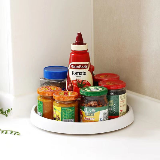 Kitchen Rotary Tray Seasoning Utensils Storage Rack Desktop Tray