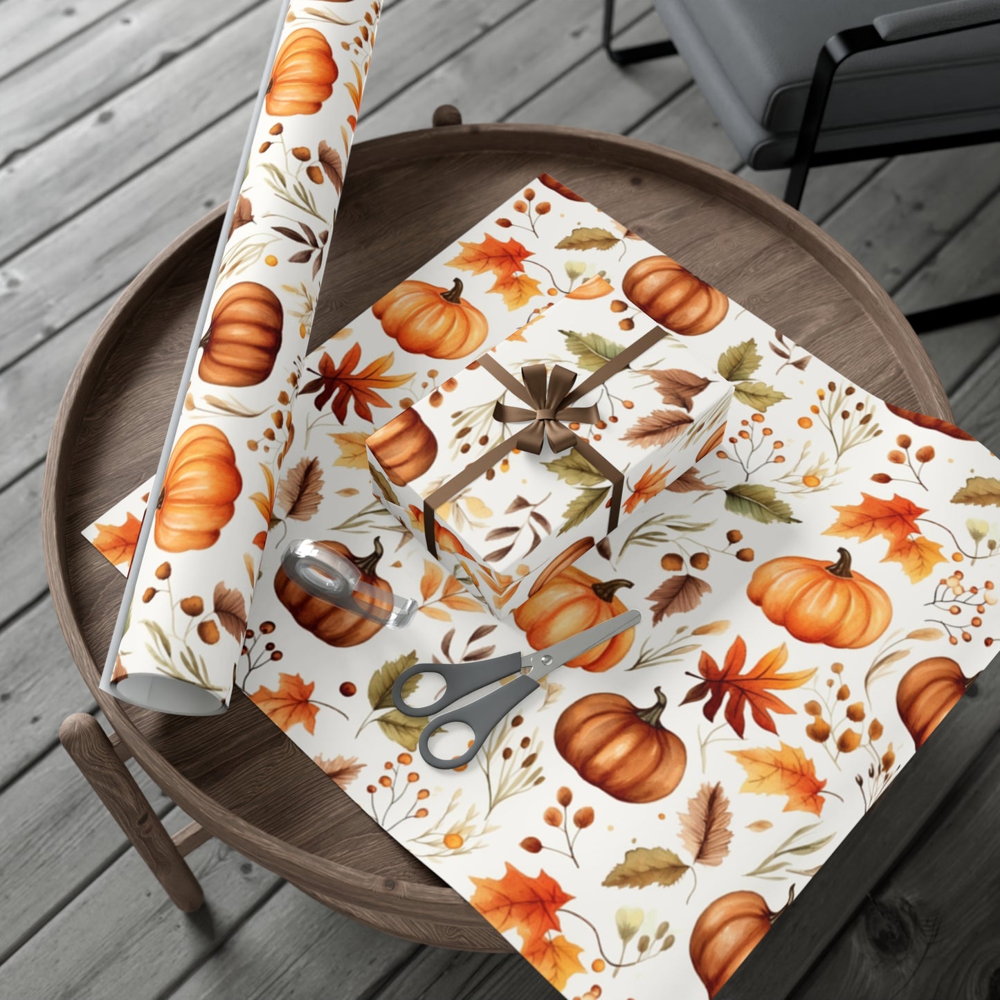 Fall Wrapping Paper Fall Pumpkins Gift Wrap Papers