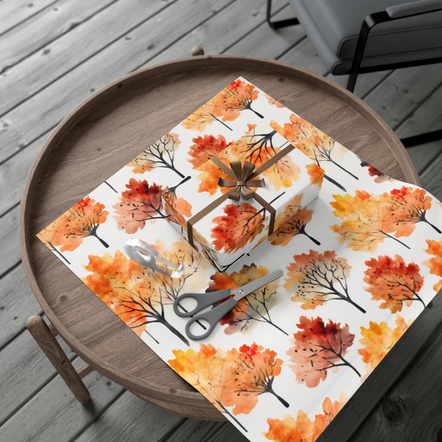 Fall Wrapping Paper Fall Trees Gift Wrap Papers