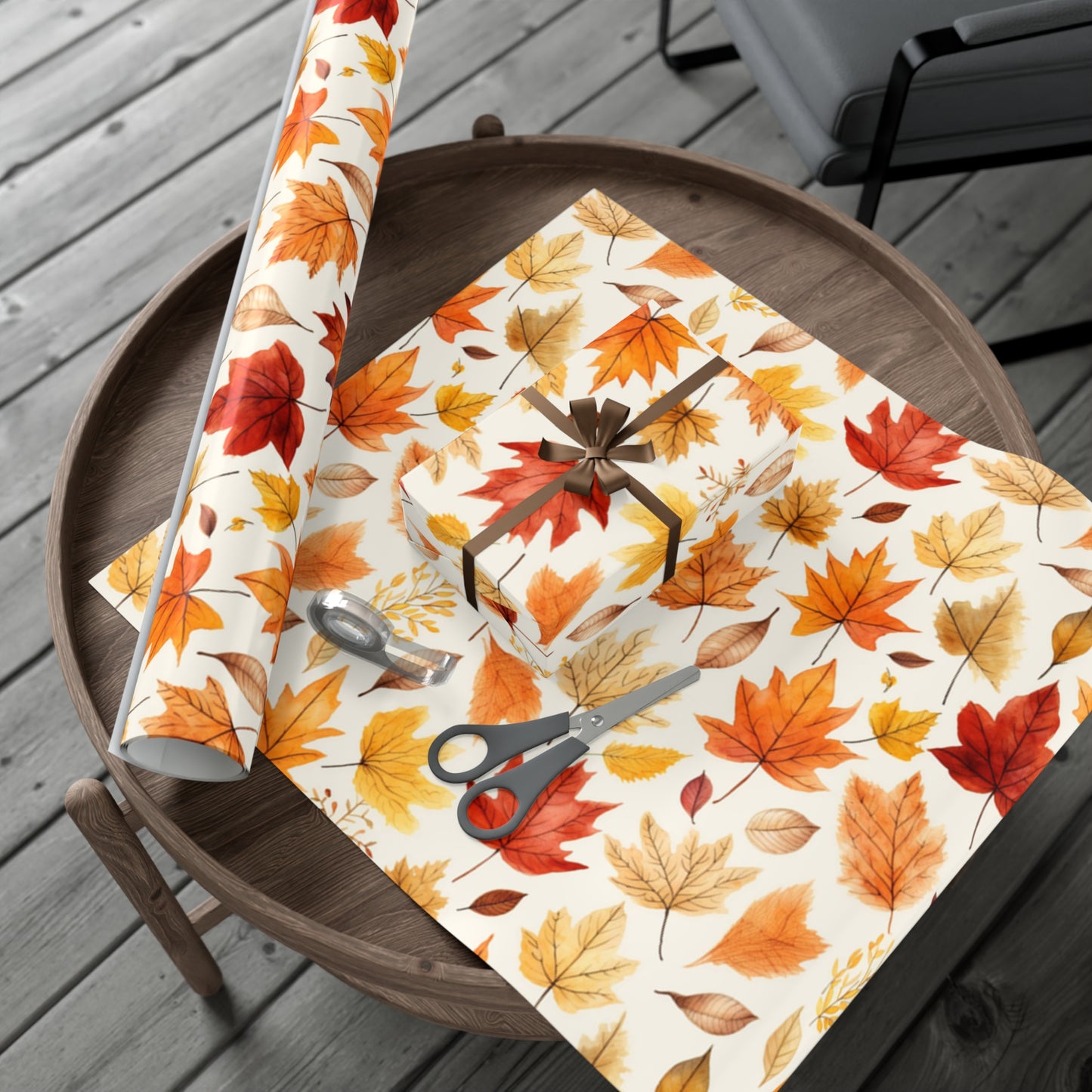 Fall Wrapping Paper Autumn Leaves Gift Wrap Papers