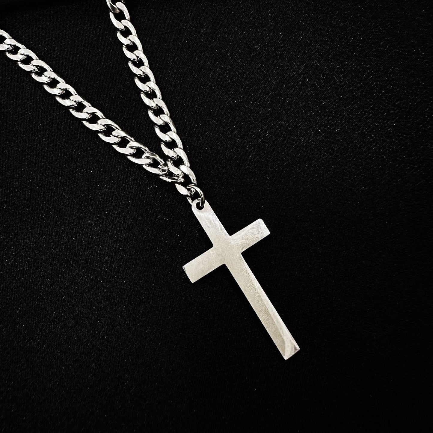 Personalized Fashion Simple Cross Pendant With Card And Gift Box Men's Necklace