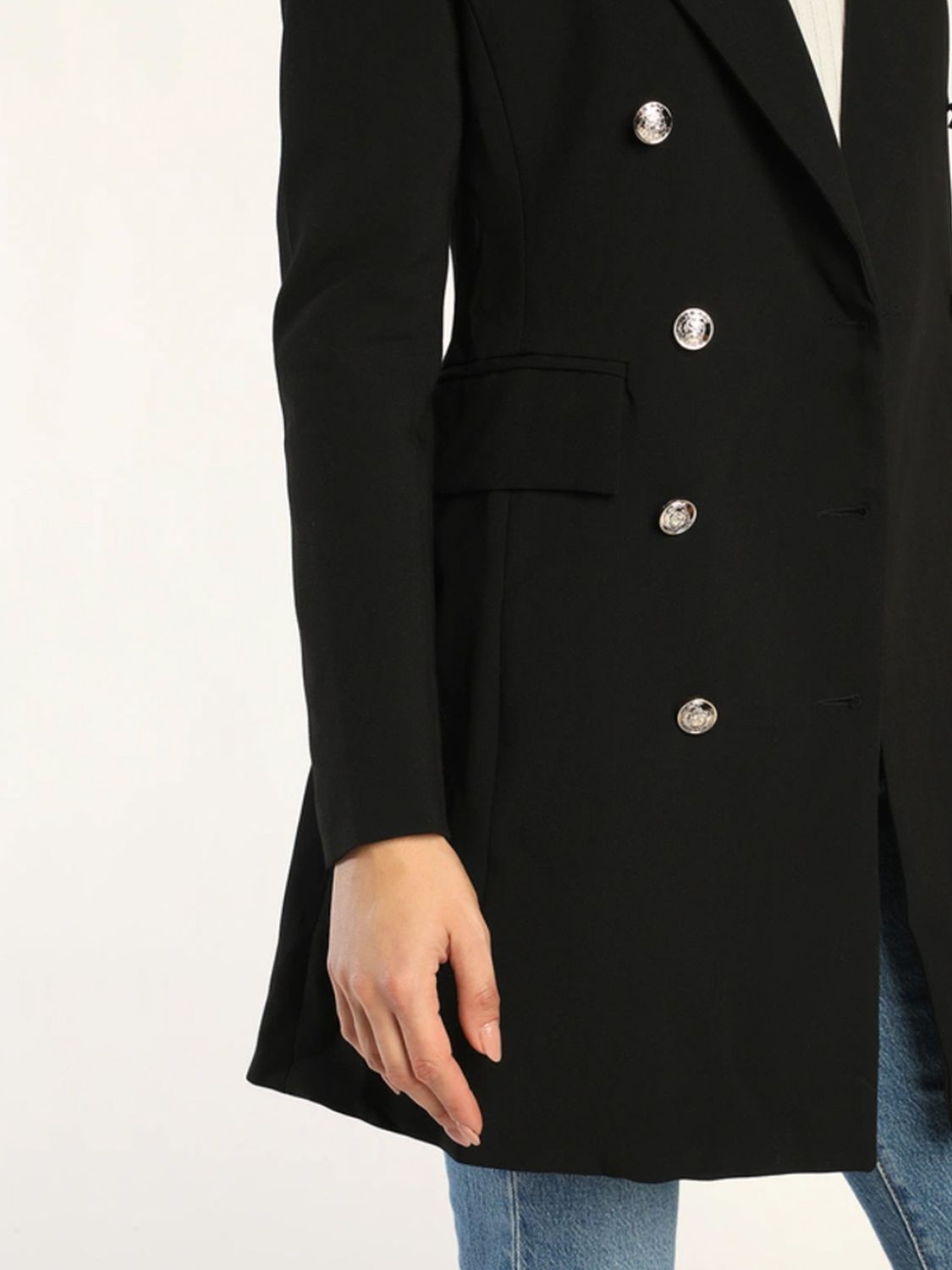 Lapel Collar Long Sleeve Blazer