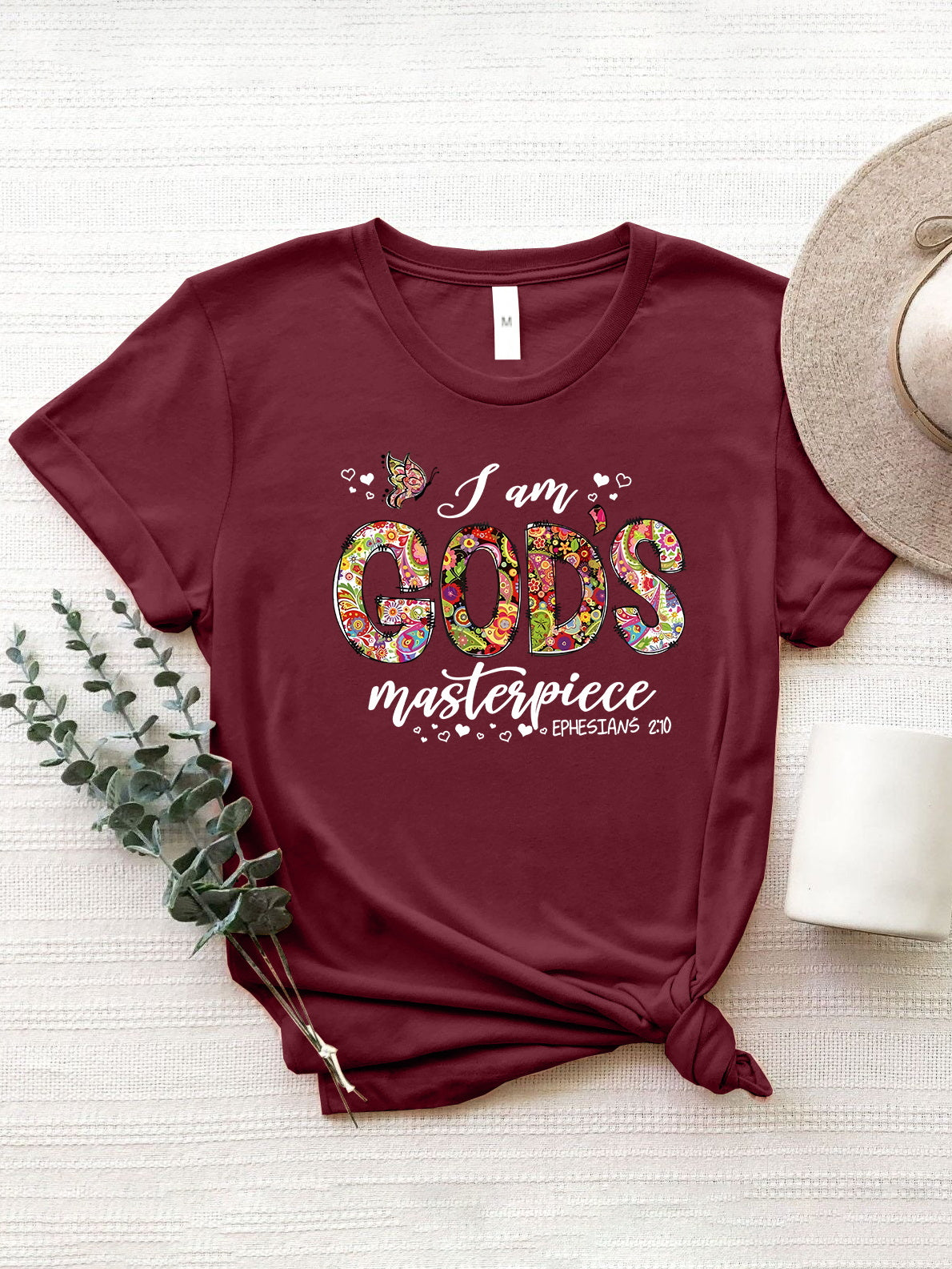 I am God’s Masterpiece Graphic Round Neck Short Sleeve T-Shirt