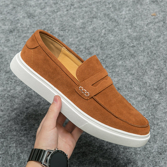 Plus Size Suede Sneakers Men's Fashion Casual Board Shoes