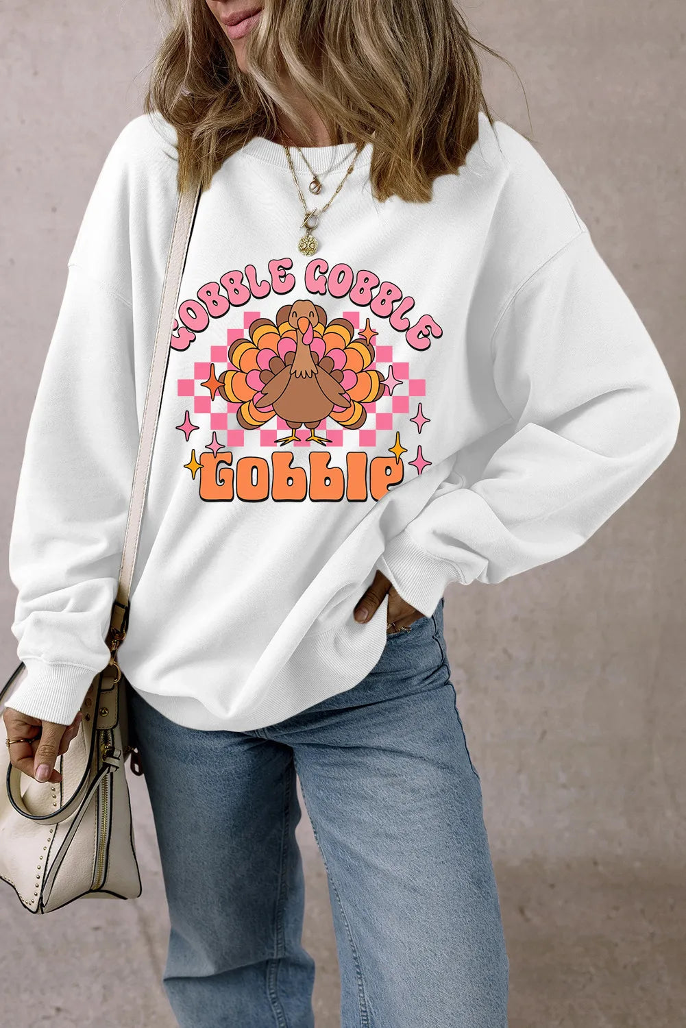 Graphic Dropped Shoulder Long Sleeve Sweatshirt